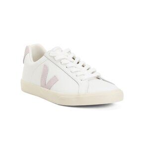 VEJA WHITE/PURPLE Made In Brazil Leather Esplar Sneakers